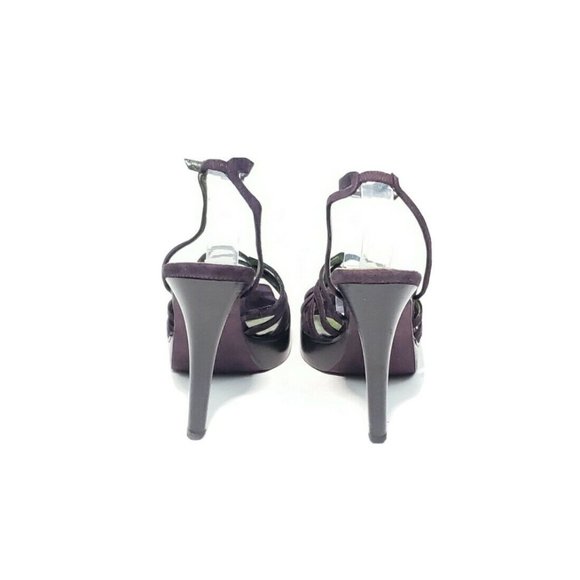 Donald Pliner Platform Heels Ankle Strap Open Toe Purple Womens US 9.5 - Picture 4 of 7